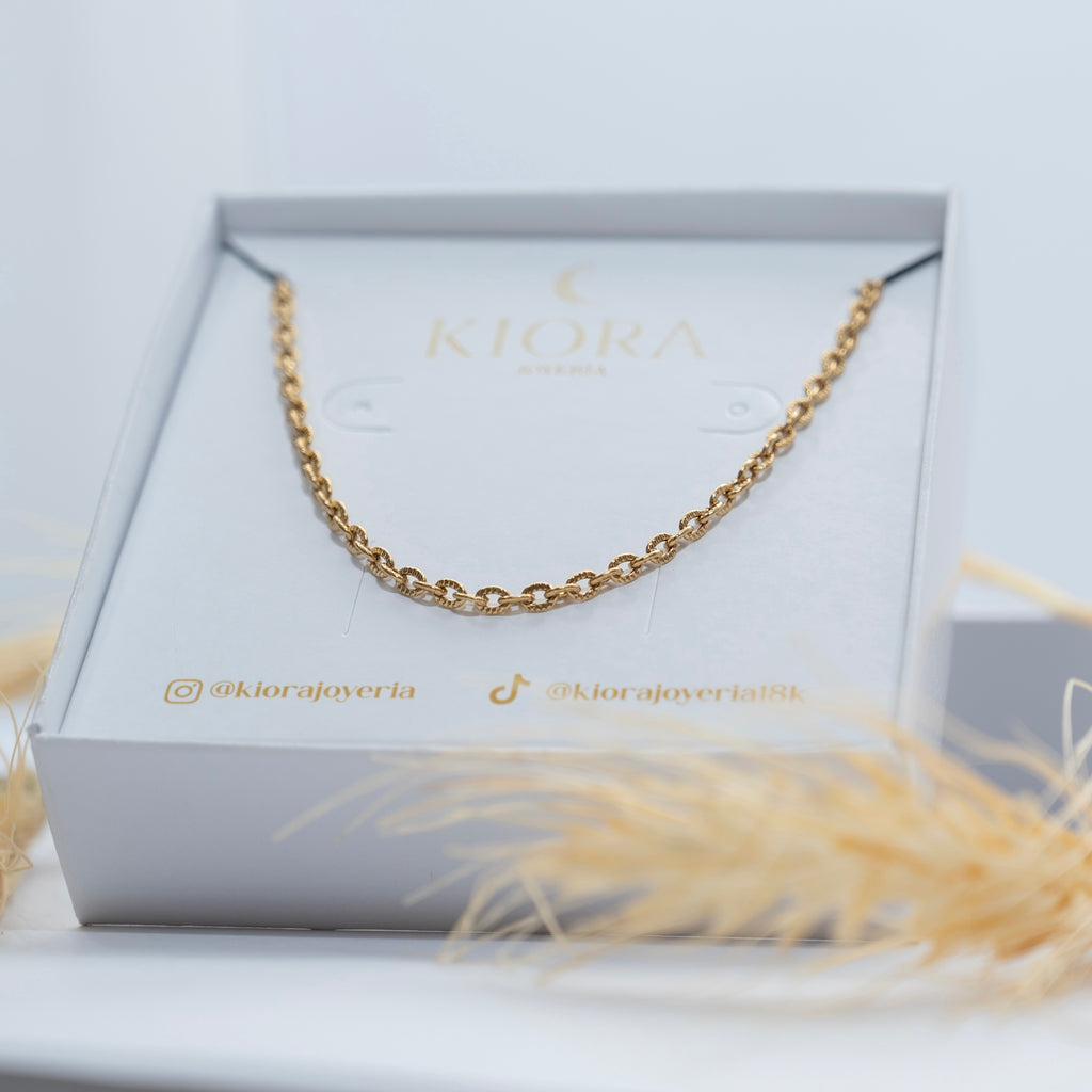 CADENA OVALO MUJER-ORO LAMINADO 18K