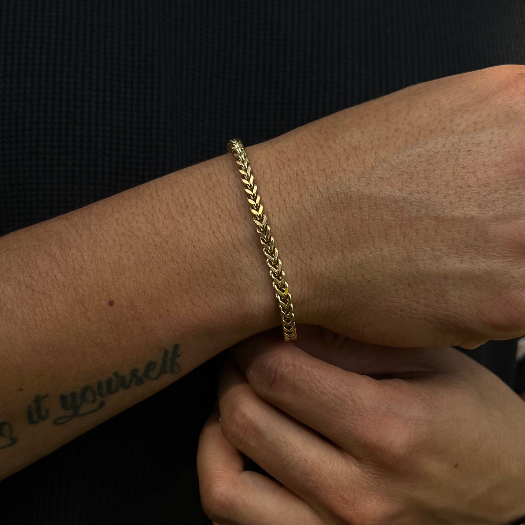 PULSERA FRANCO HOMBRE-ORO LAMINADO 18K
