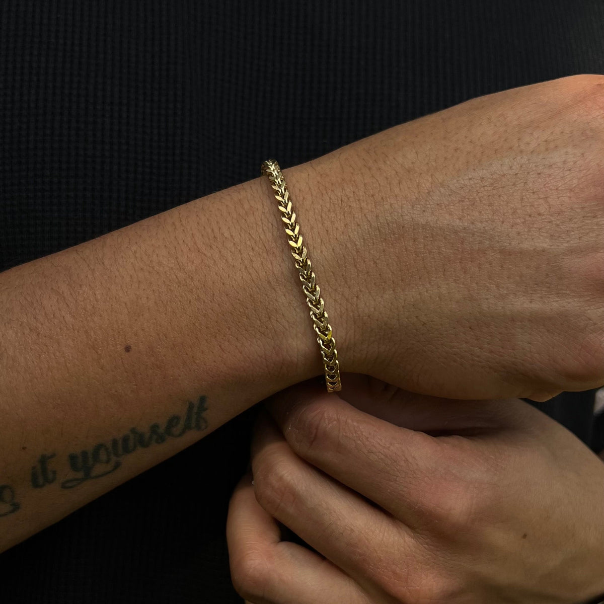 PULSERA FRANCO HOMBRE-ORO LAMINADO 18K