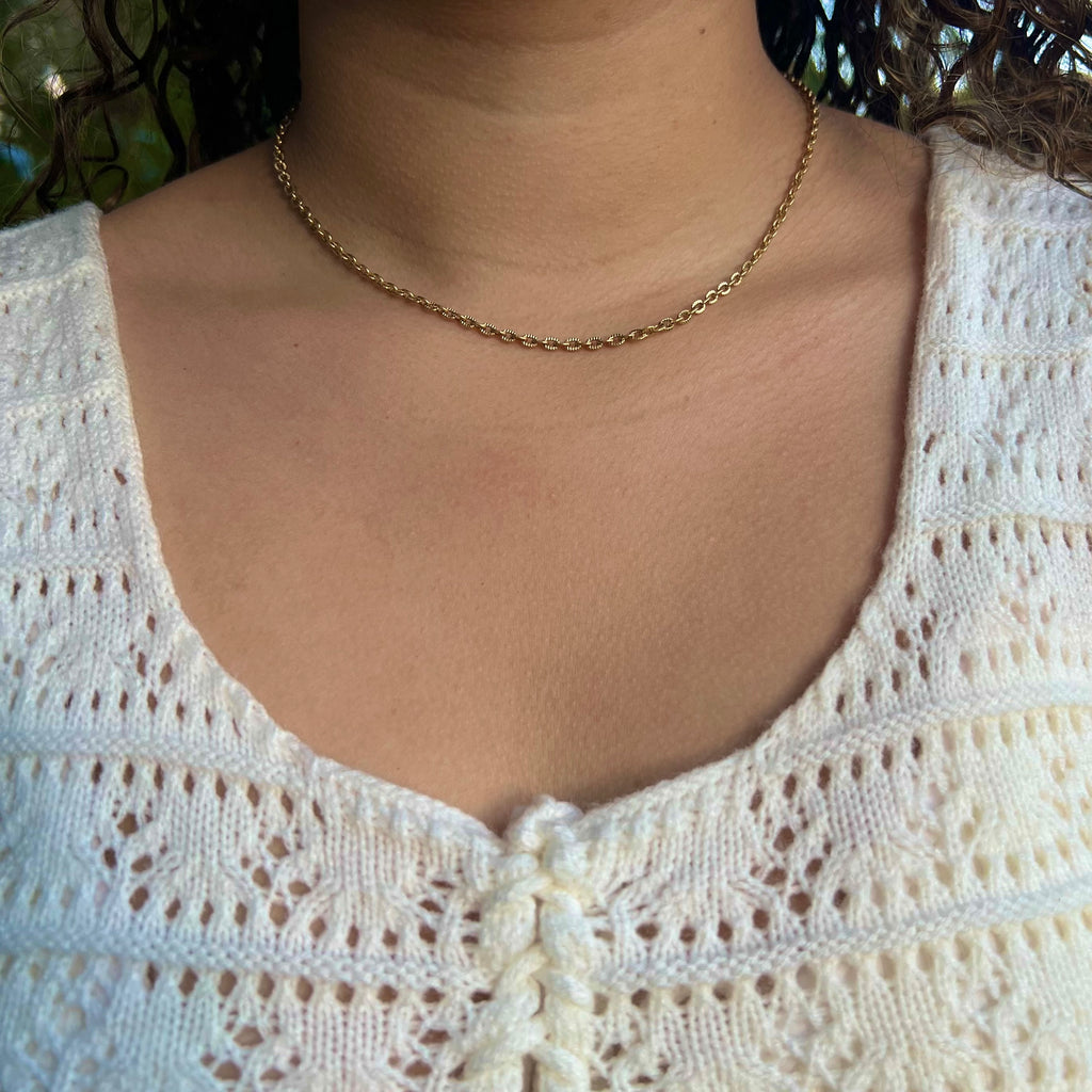 CADENA OVALO MUJER-ORO LAMINADO 18K