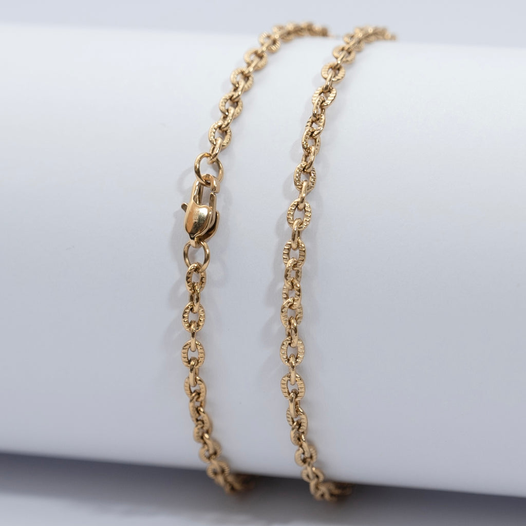 CADENA OVALO MUJER-ORO LAMINADO 18K