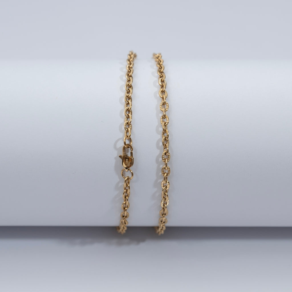 CADENA OVALO MUJER-ORO LAMINADO 18K