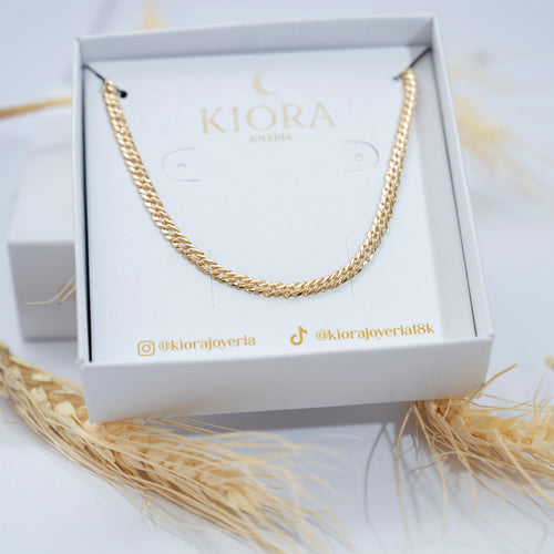 CADENA ENTRELAZADA HOMBRE-ORO LAMINADO 18K