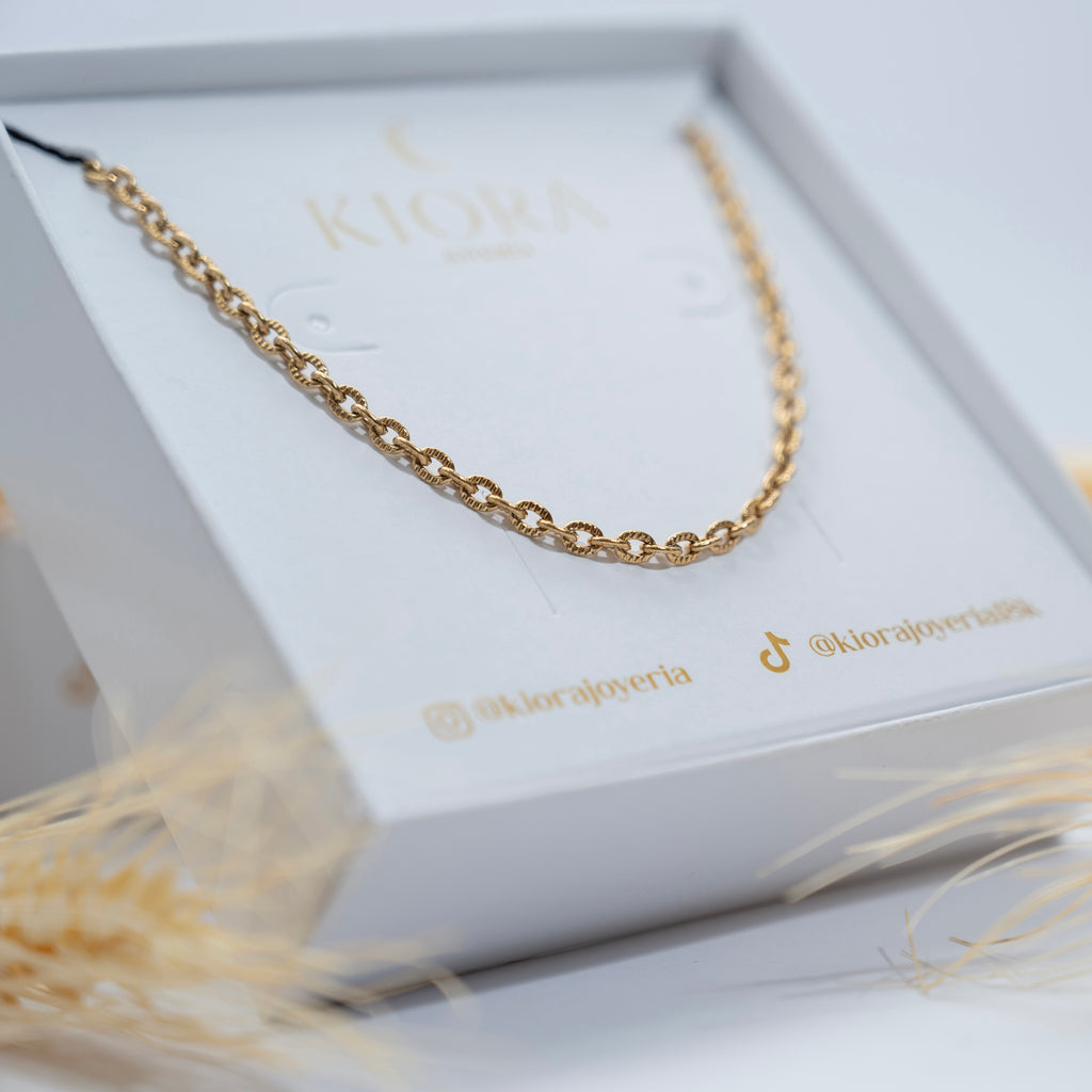 CADENA OVALO MUJER-ORO LAMINADO 18K