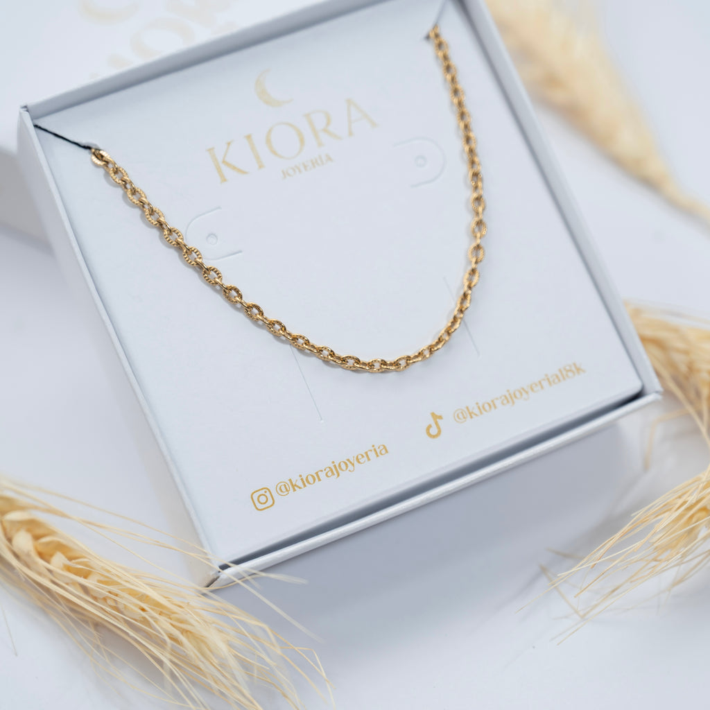 CADENA OVALO MUJER-ORO LAMINADO 18K