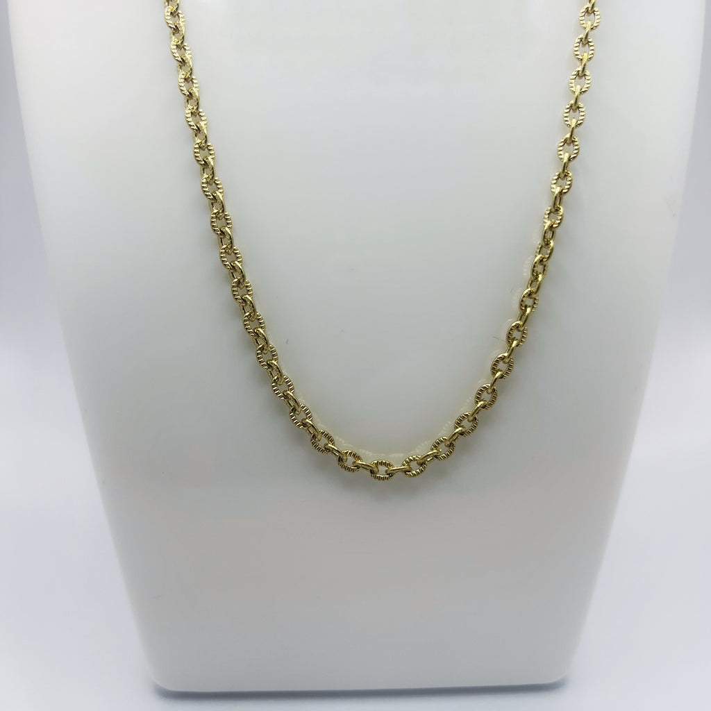 CADENA OVALO MUJER-ORO LAMINADO 18K