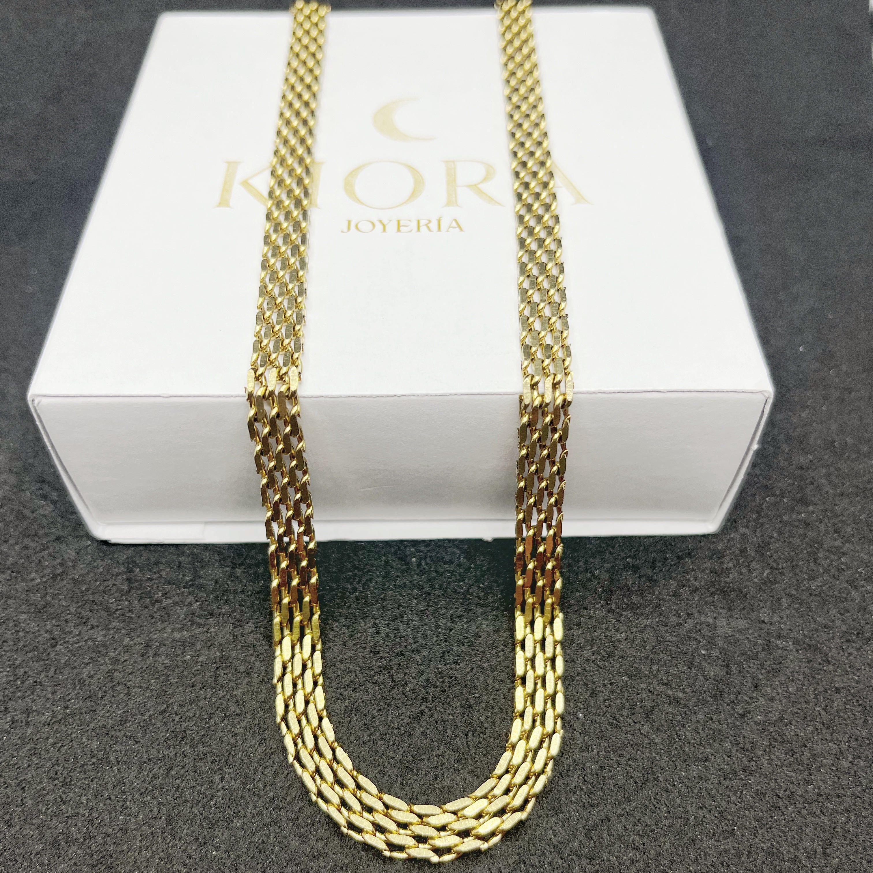 CADENA CHINESCA-ORO LAMINADO 18K-GARANTIA DE 5 AÑOS + ENVIO GRATIS