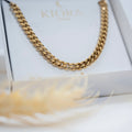 PULSERA CUBANA MUJER-ORO LAMINADO 18K