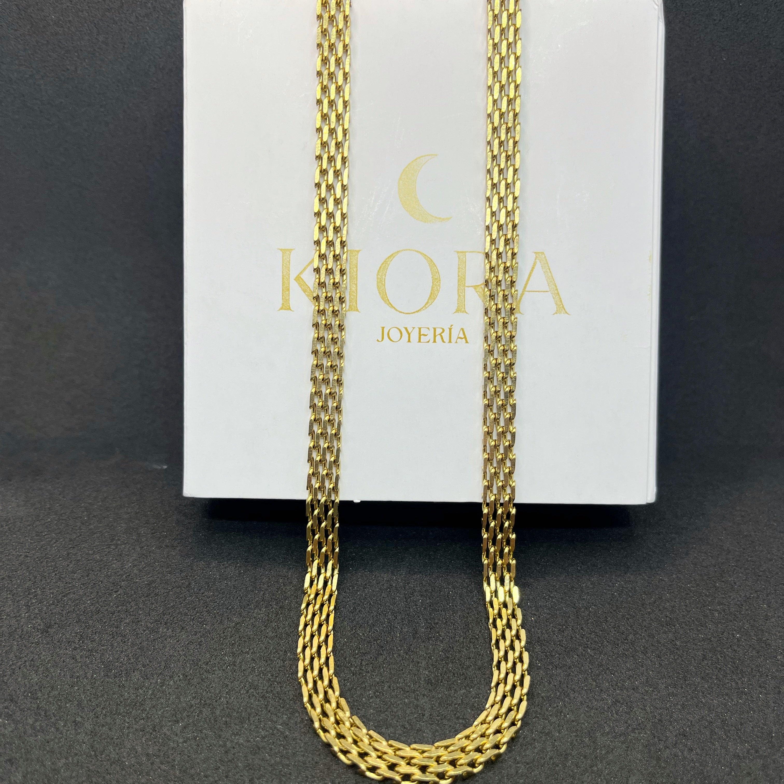 CADENA CHINESCA-ORO LAMINADO 18K-GARANTIA DE 5 AÑOS + ENVIO GRATIS