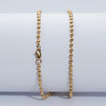 CADENA MILITAR DIAMANTADA MUJER-ORO LAMINADO 18K