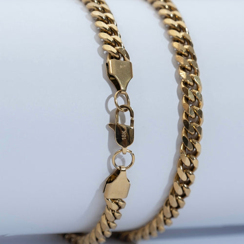 CADENA CUBANA HOMBRE-ORO LAMINADO 18K