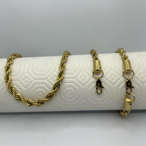COMBO CADENA Y PULSERA LAZO HOMBRE