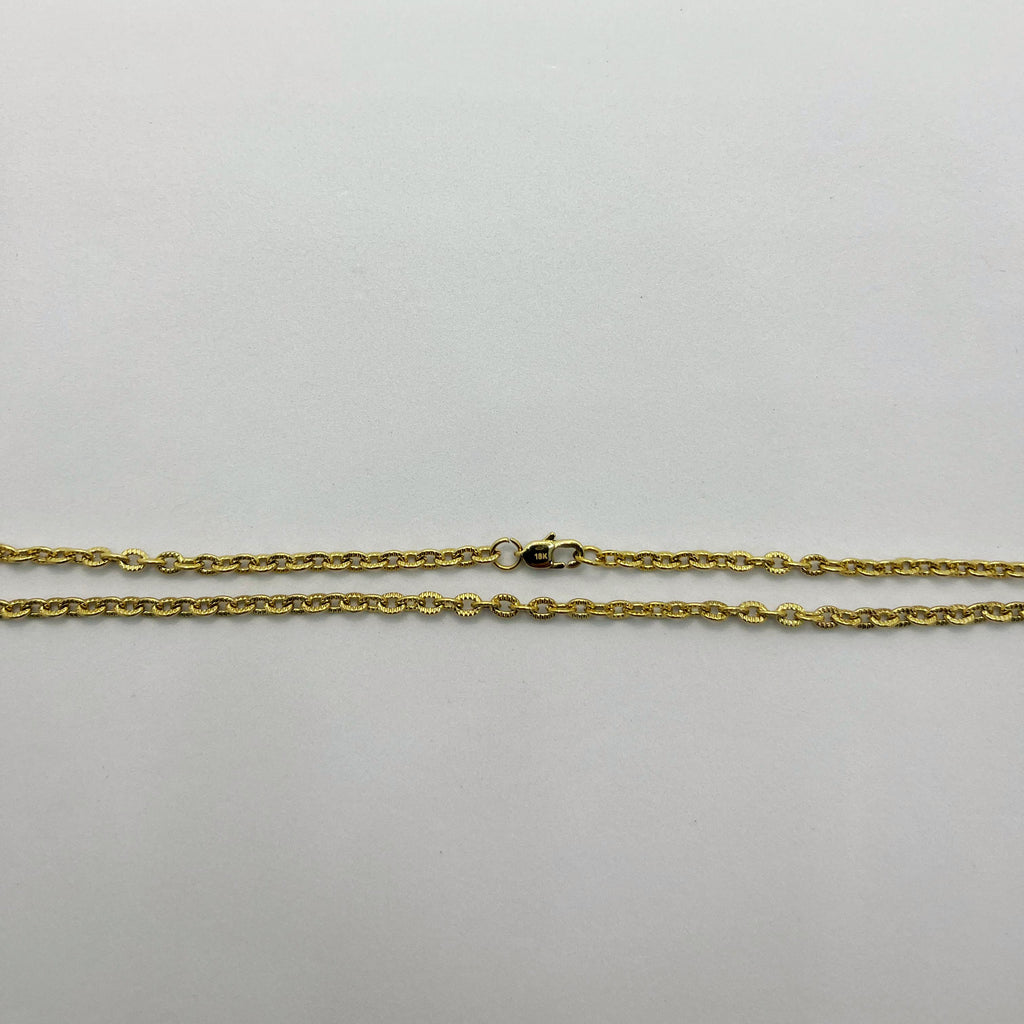 CADENA OVALO MUJER-ORO LAMINADO 18K