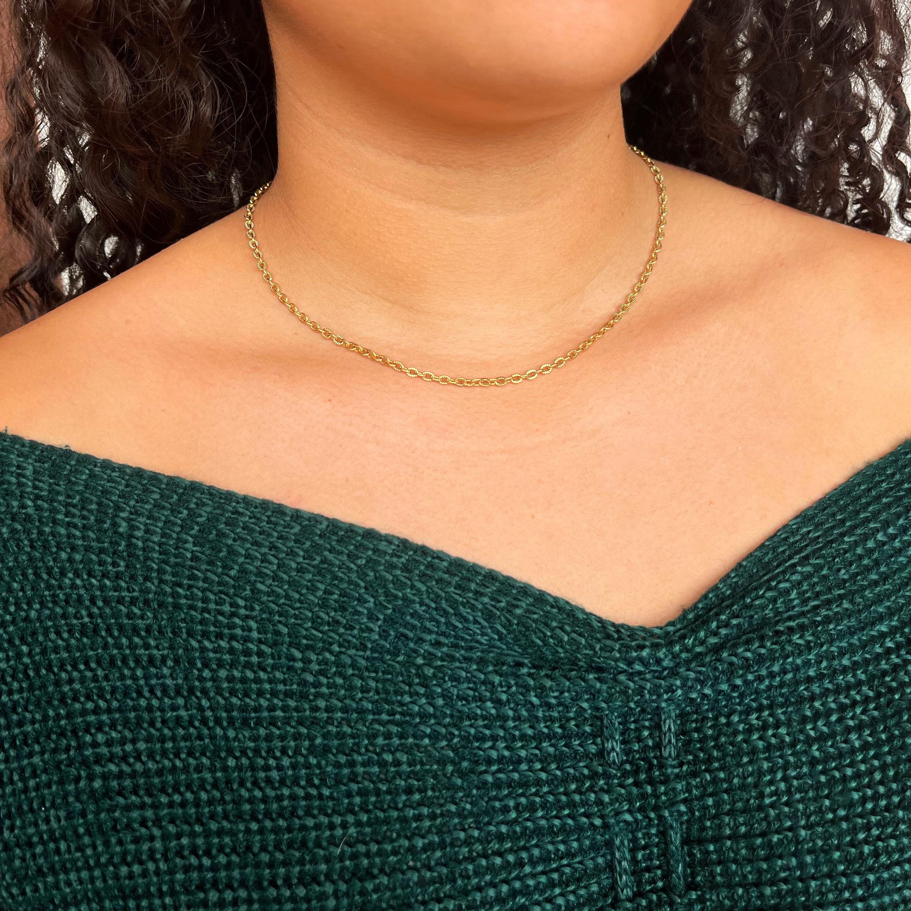 CADENA OVALO MUJER-ORO LAMINADO 18K