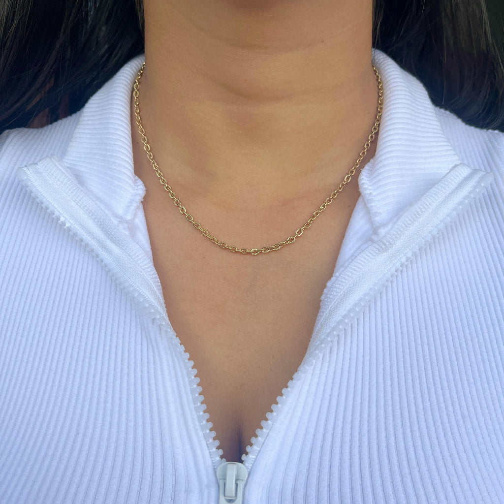 CADENA OVALO MUJER-ORO LAMINADO 18K