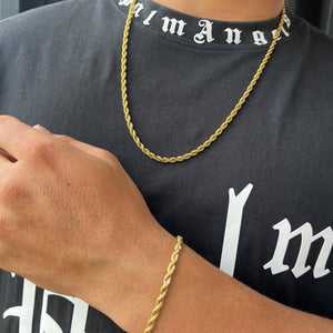 COMBO CADENA Y PULSERA LAZO HOMBRE