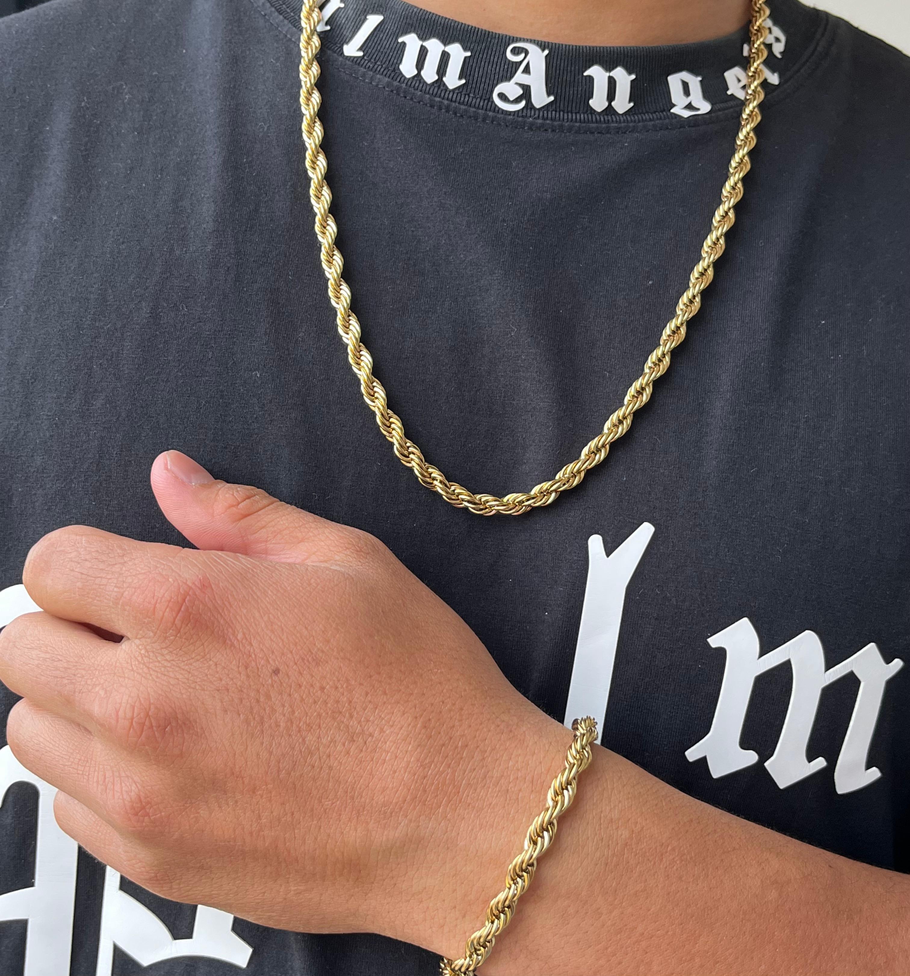 COMBO CADENA Y PULSERA LAZO HOMBRE