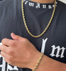 COMBO CADENA Y PULSERA LAZO HOMBRE