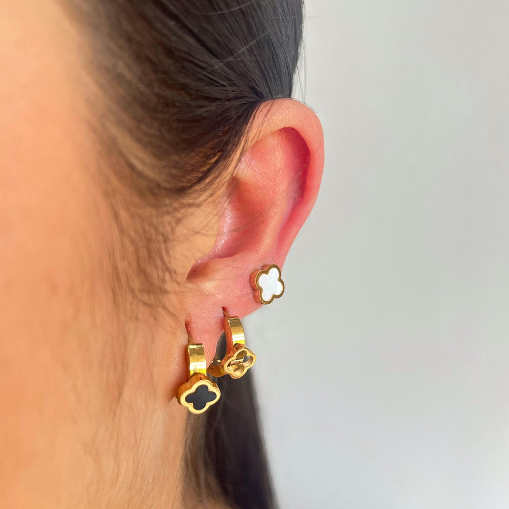 COMBO PULSERA Y ARETES TREBOL