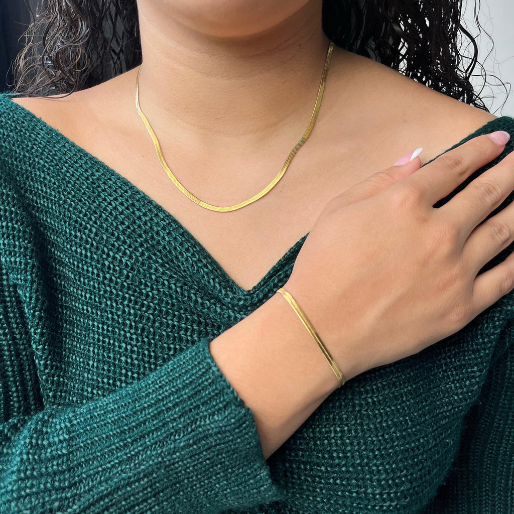 COMBO CADENA Y PULSERA EGIPCIA MUJER